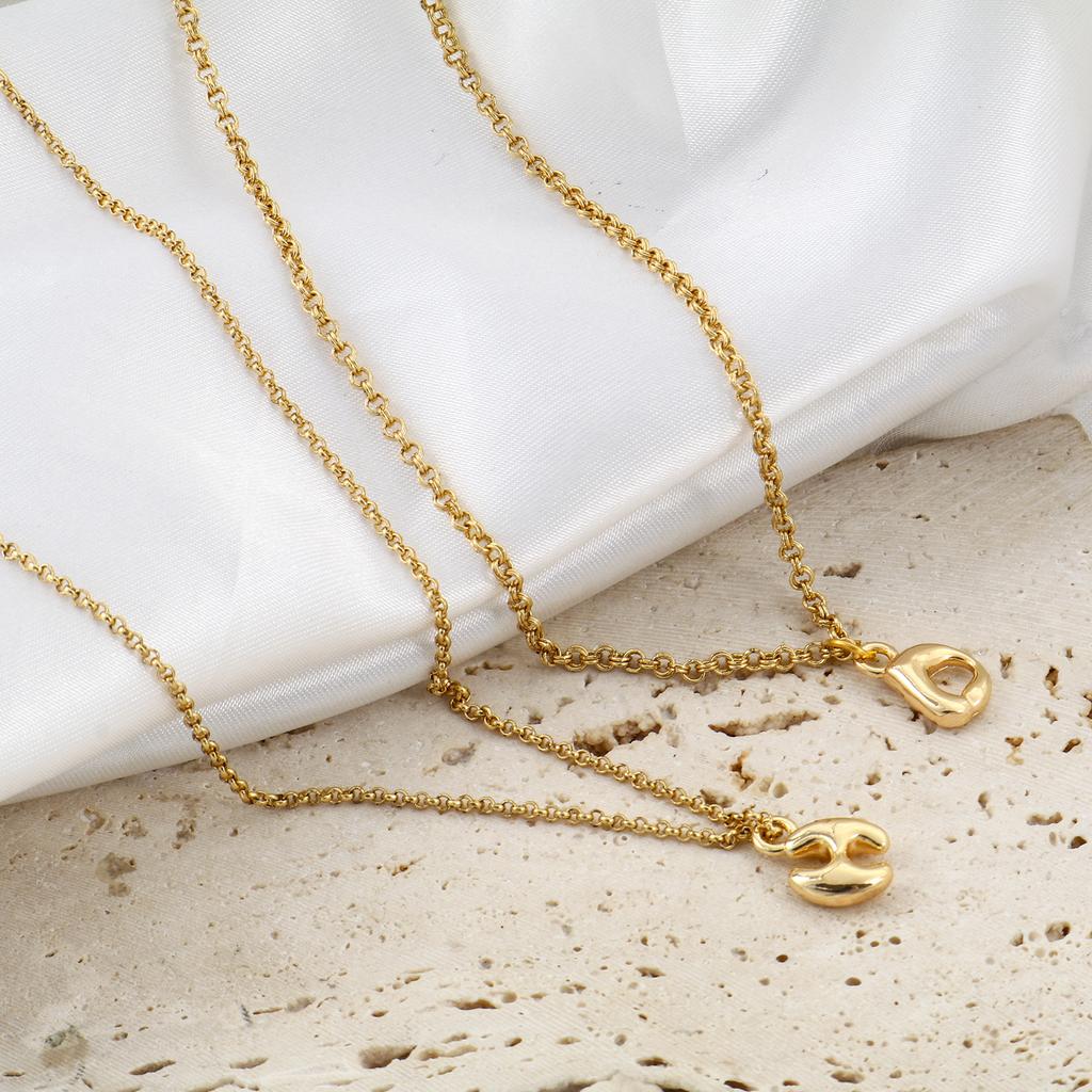 3 Piece Brass Charms 18K Real Gold Plated Capital Alphabet/ Letter Message " A-Z " Pendant Accessories DIY Personalized Jewelry