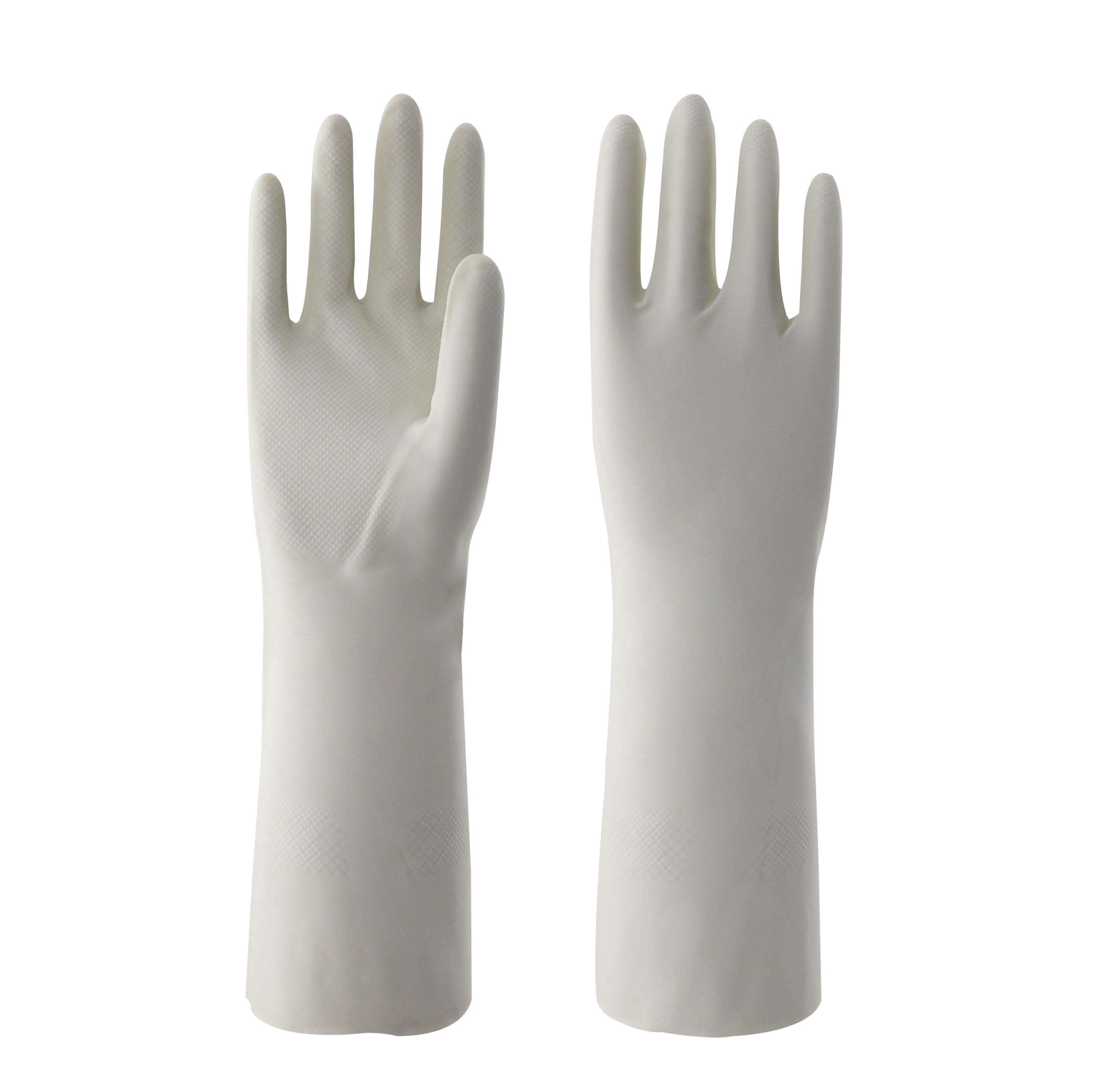 33cm 15mil Durable Nitrile Construction Gloves Reusable Waterproof Oilproof Chemical Resistant Thickened Comfortable Household S