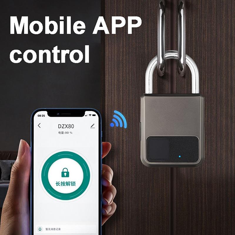 Portable Anti-theft Fingerprint Smart Padlock USB Charging Waterproof Keyless Mini Electronic Locker For Bike Gym Locker Luggage