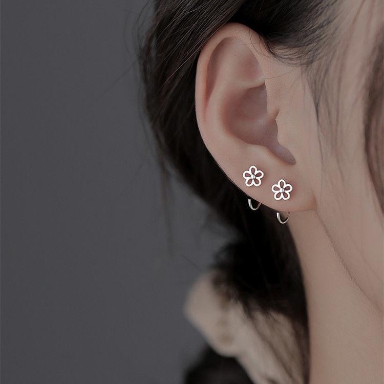 925 Sterling Silver Butterfly Stud Earrings - Elegant Ear Clips & Trendy Ear Hoops for Women