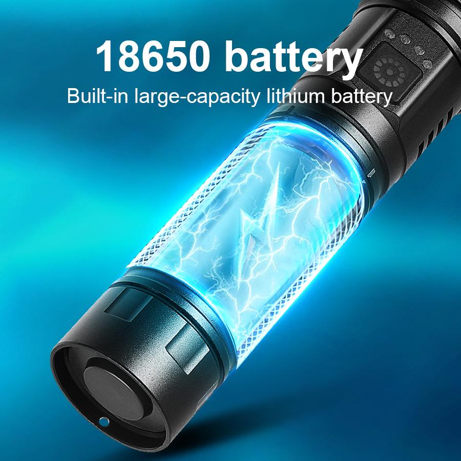 2026 NEW Ultra Bright LED Flashlight Strong Light Tactical Torch Rechargeable Portable Lamp Outdoor Camping Lantern