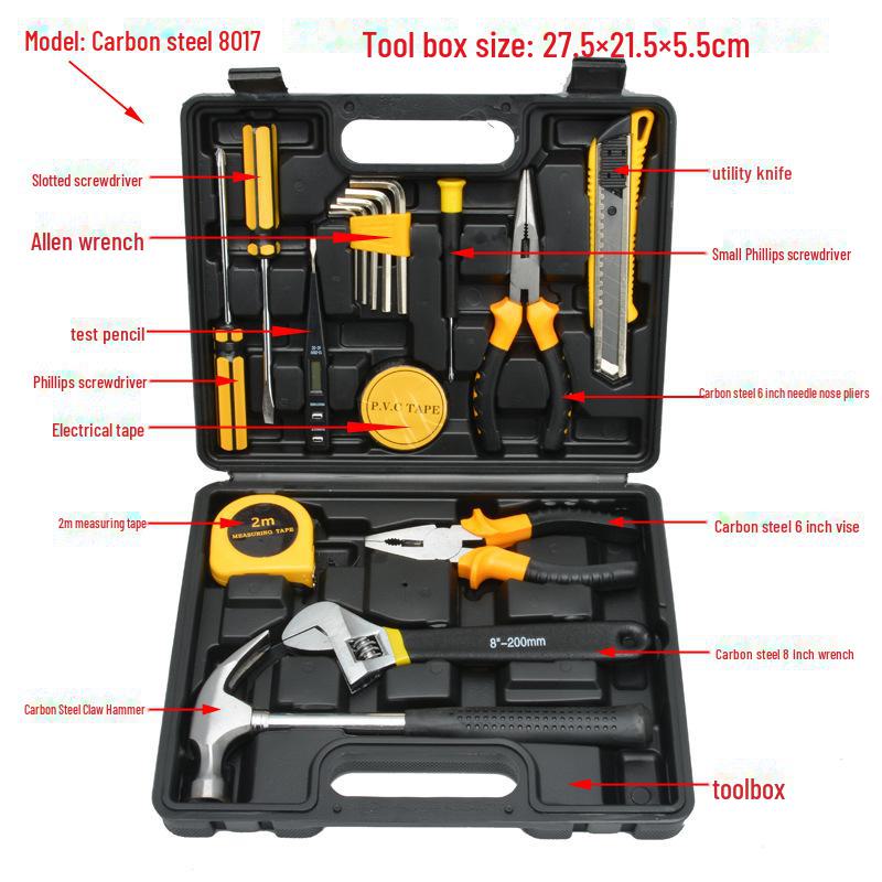 8, 9, 12, 13, 16-Piece Household and Car Repair Tool Kit