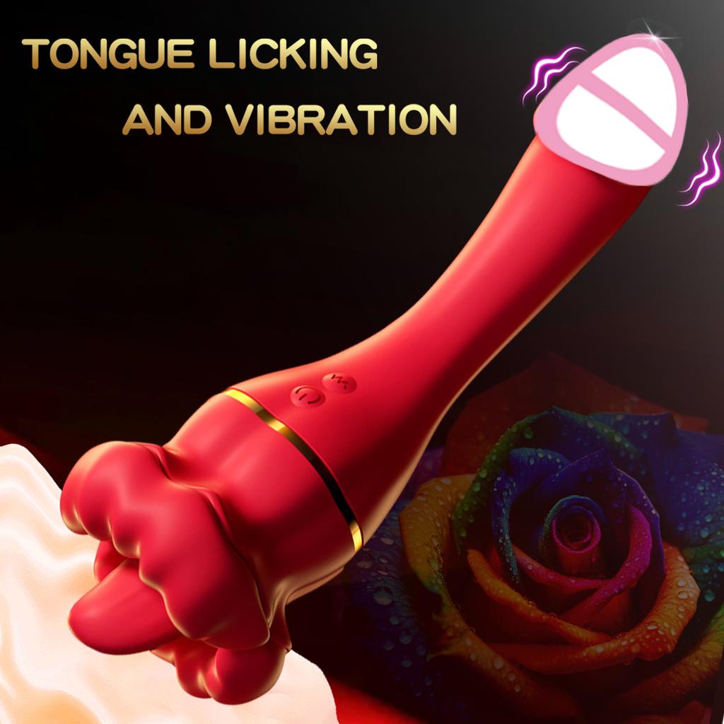 Nipple Vagina Tongue Licking Vibrator Massager Masturbation Dildo Vagina Massage Wand G-Spot Vibration Dildo Female AdultSex Toy