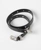 MILLO ARCHIVE Studded Eyelet Leather Belt [Black]