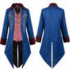 2023 European and American New Halloween Tuxedo Medieval Retro Clothing Mid-Length Punk Men's Coat Amazon