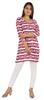 Moomaya Womens Tops Rayon Block Print Tunic 3 4th Sleeve Tunic Summer Blouse