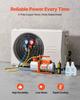 AC Vacuum Pump and Gauge Set, 7 CFM 198 L/min, Two Stage Rotary Vane HVAC Vacuum Pump, A/C Manifold Gauge Kit, for R134a R22 R410a, with Leak Detector