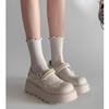 Retro Pearl Bow Mary Jane Shoes 2025 Autumn New Platform Single Shoes Japanese Jk One-pedal Small Leather Shoes