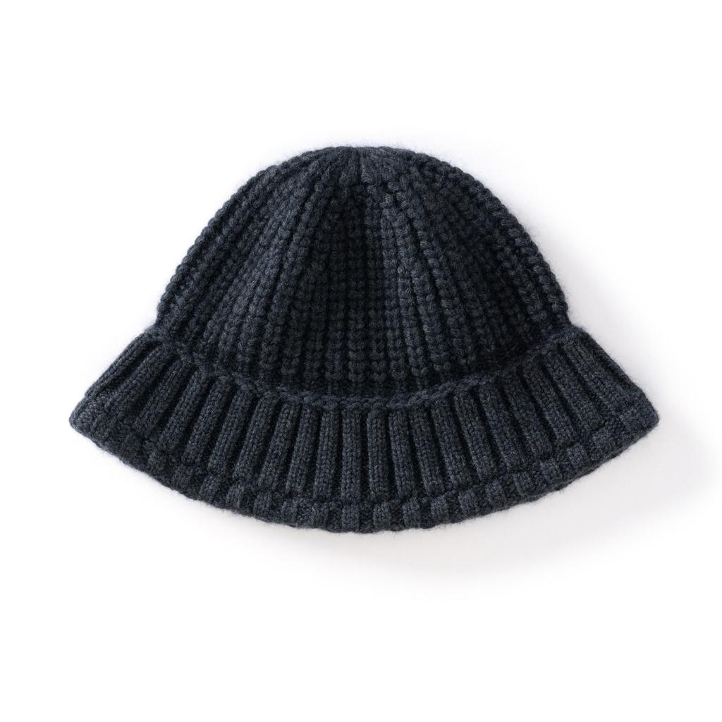 Cashmere Hat Women's Bucket Hat Thickened Needle Knitted Thermal Ear Protection Hat Versatile Autumn and Winter Basin Hat
