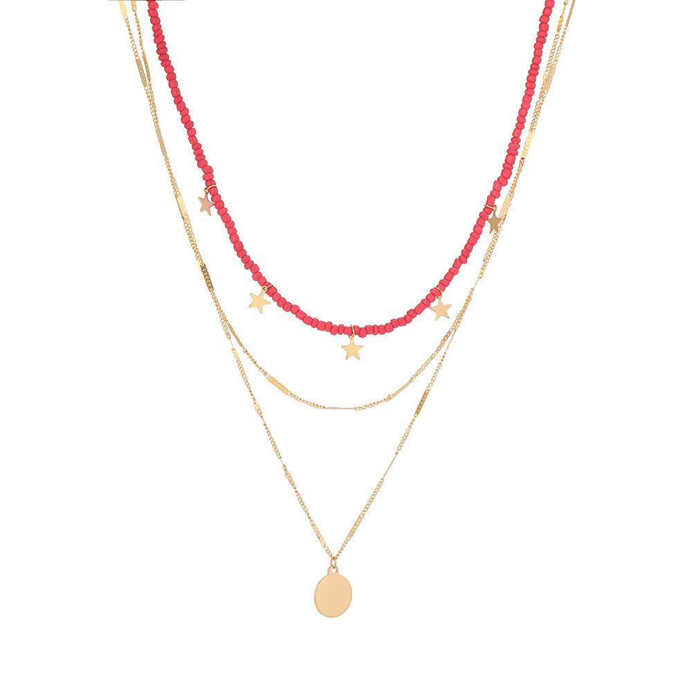 

Modern Star Chic Pendant Necklace Made From Alloy With Stunning Variations Color розовый