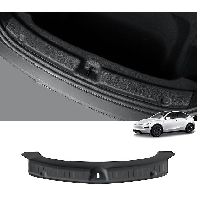 LUCKEASY Rear Bumper Guard for Tesla Model Y Juniper 2025 2026 Rear Trunk Bumper Guard Sill Cover Protector for Model Y Accessories TPE Black