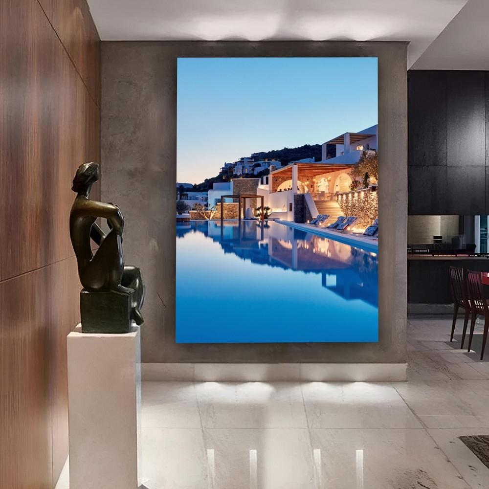 1pc Ibiza M-Mykonos T-Tulum Tuscany Athens Madrid Movie Sticky Self-adhesive Art Poster Waterproof Paper Sticker Wall Decor