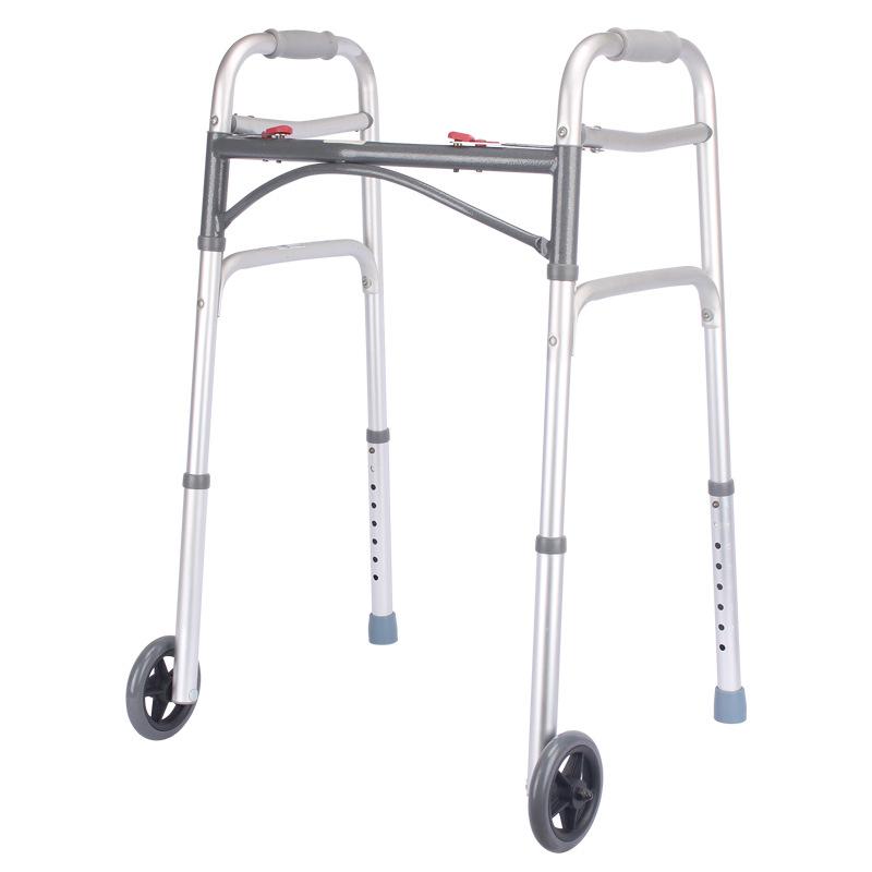 Heavy-Duty Folding Walker with Wheels for Seniors, Adults, Medical Walker, Bariatric Walker,Extra Wide Front Wheel Walker