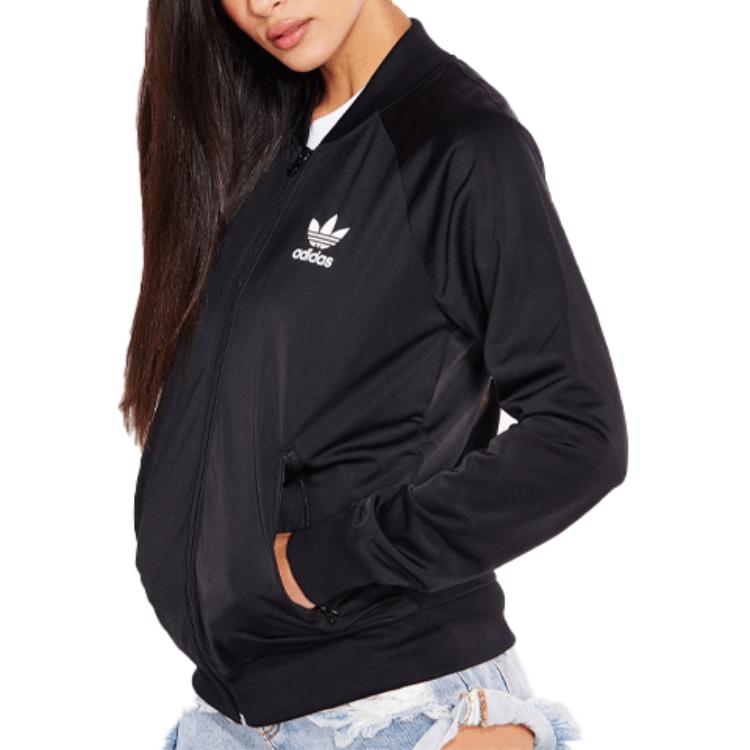 Adidas Originals Jackets Women s Black Stand Collar Moderate Other AJ7275 30