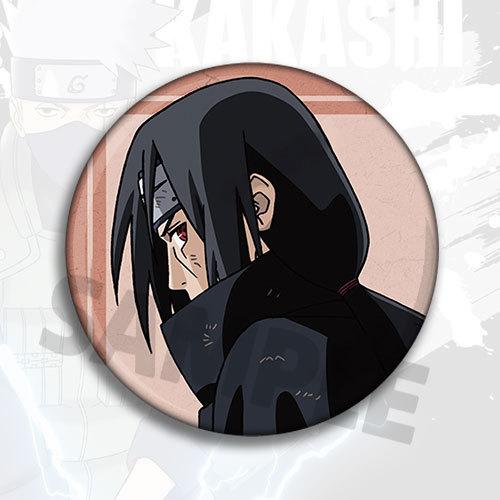 Naruto Anime Badge Pin Set Shiny Film Button Collectible Merchandise Gift for Fans Cosplay Brooch Accessory Kakashi Itachi Neji