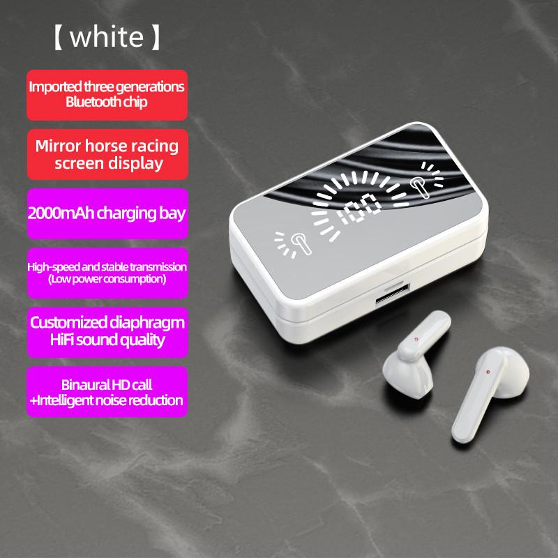 2024 New TWS Wireless Bluetooth Earphones 5.1 Headphones Stereo Sports IPX7 Waterproof 3500mAh Charging Case Mirror Earbuds with Mic