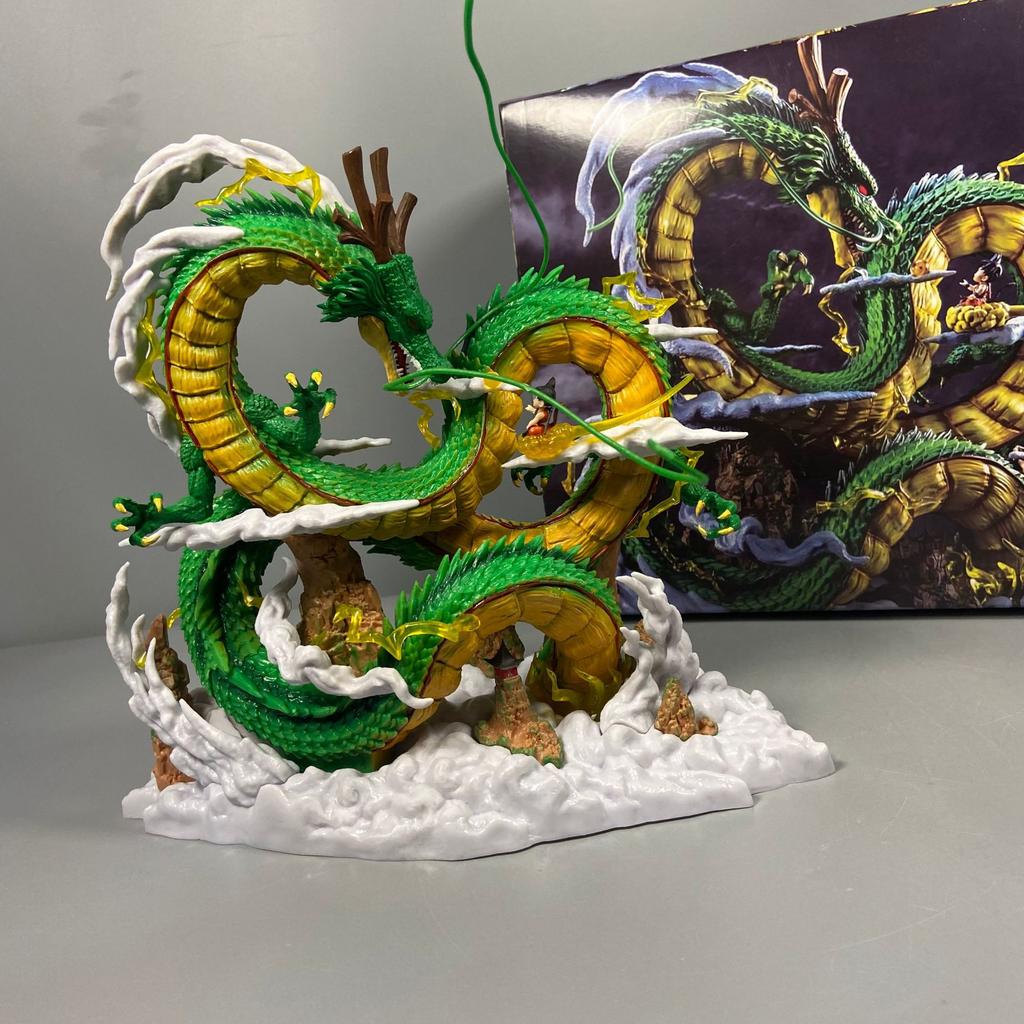 24cm Dragon Ball Anime Modello Shenron Figura Goku E Shenron Statuetta Figura PVC Statua Bambola Set Giocattolo per la Stanza Regali