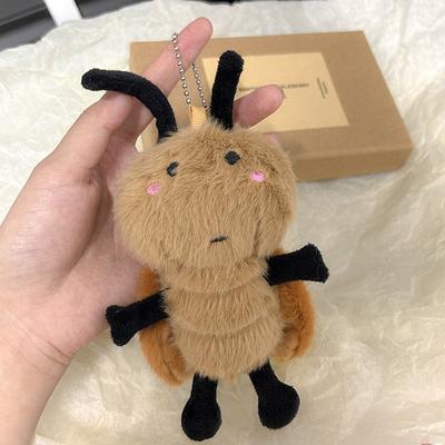 Chaveiro de pelúcia de barata engraçada, pingente de boneca de pelúcia de barata de desenho animado, chaveiro de carro, mochila, bolsa, decoração, presente para criança