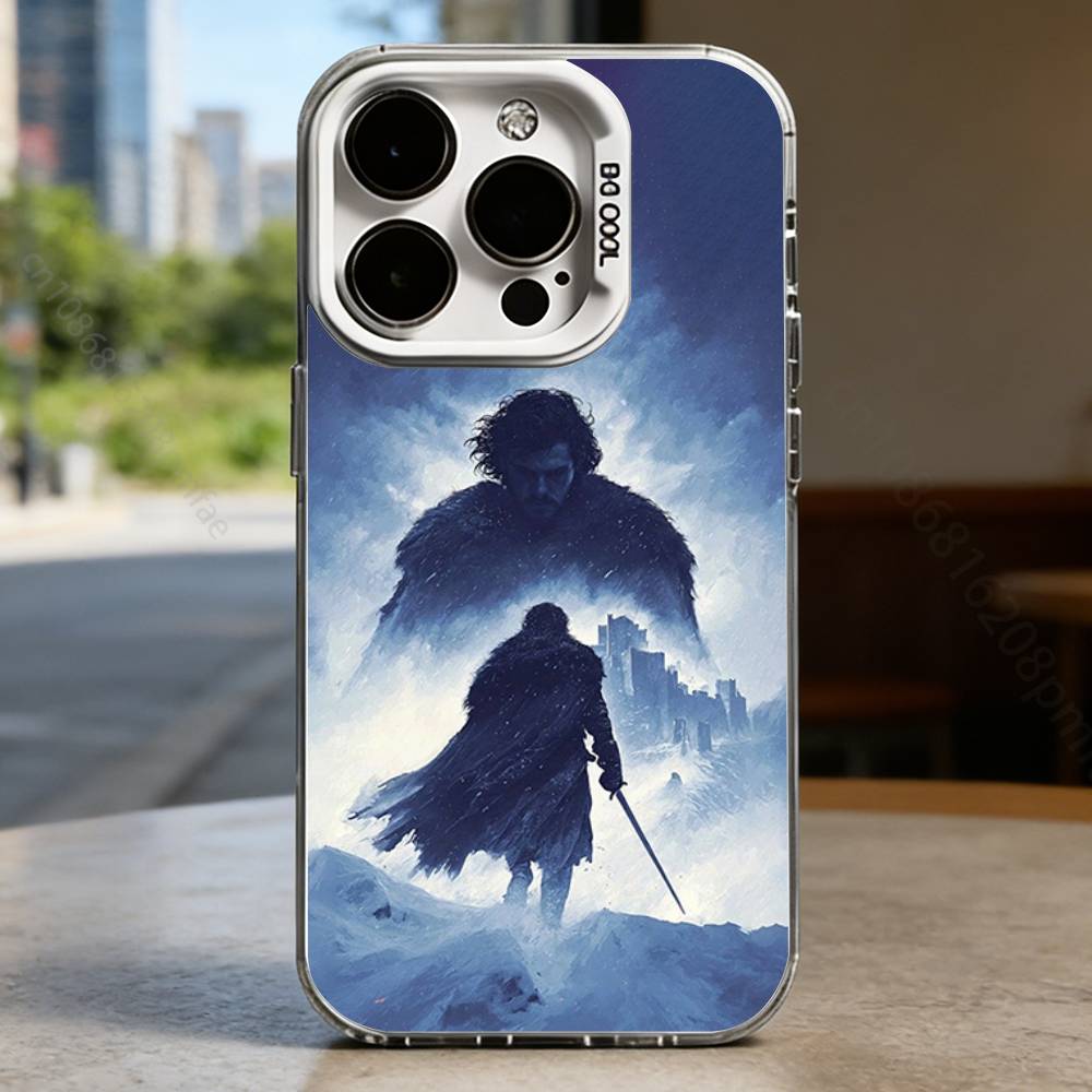 

G-Game TV of T-Thrones White Shockproof Phone Case For iPhone 17,16,15,14,13,12,11,Pro,XS,Max,Plus,Mini,SE iPhoneXSMAX