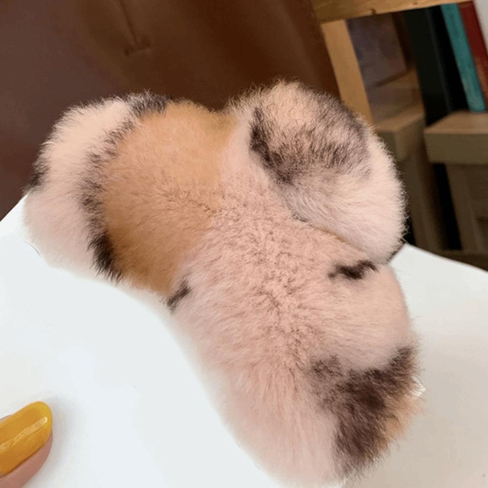 Ball All-match Korean Style Hair Clip Leopard Grasp Clip Female Hair Accessories Plush Hair Claw