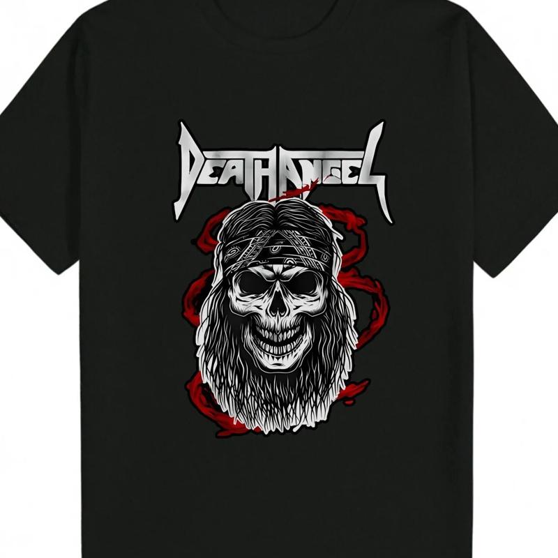 T-Shirt mit Totengel-Muster