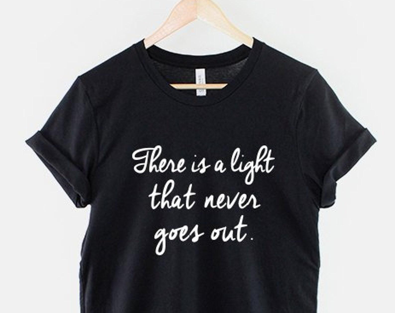 Inspirational Quote T Shirt: Hope Remembrance Design, Soft Ring Spun Cotton, Unisex Fit M
