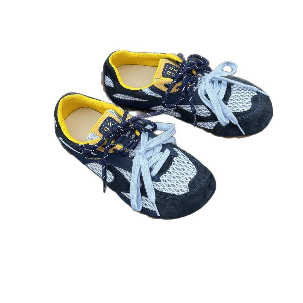 Niche Splicing Casual Forrest Gump Shoes Women's Summer New Thick-soled Mesh Breathable Versatile Sports Outdoor Non-slip German Training Shoes