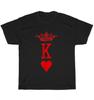 King of Hearts Vintage Crown Engraving Playing Card Poker T-Shirt Unisex Gift