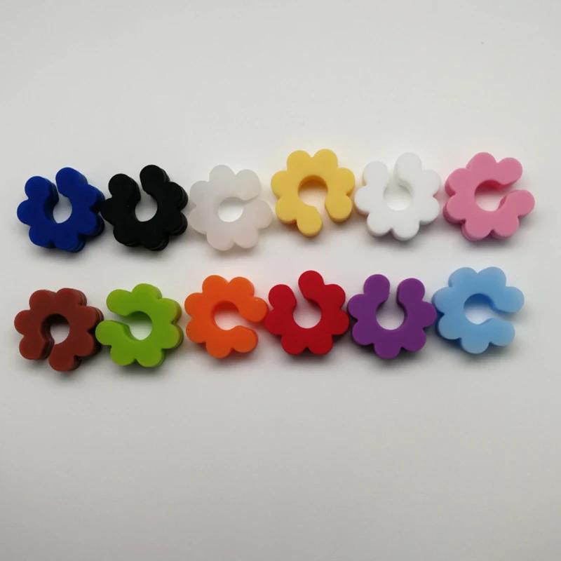 12Pcs Colorful Wine Glass Identification Marker Silicone Drinking Glass Tag Cup Label Home Kitchen Bar Party Wedding Table Decor