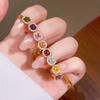 Luxury Geometric Cube Bracelet Multicolor Adjustable Gold Bracelet  Friendship Gift