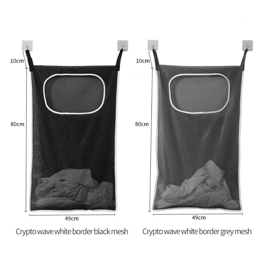 Fabric Hanging Storage Bag Hanging Laundry Holder Practical Clothing Organizer Bag  Bathroom Use