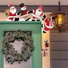 Wood Christmas Door Corner Decor Xmas Door Frame Decor Santa Snowman Reindeer Letters Frame Sign Pendant Party House Decor
