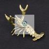 Solid Brass Crayfish Ornament Vintage Animal Pen Holder Desktop Decoration Crafts Collections Lobster Figurines Tea Pets