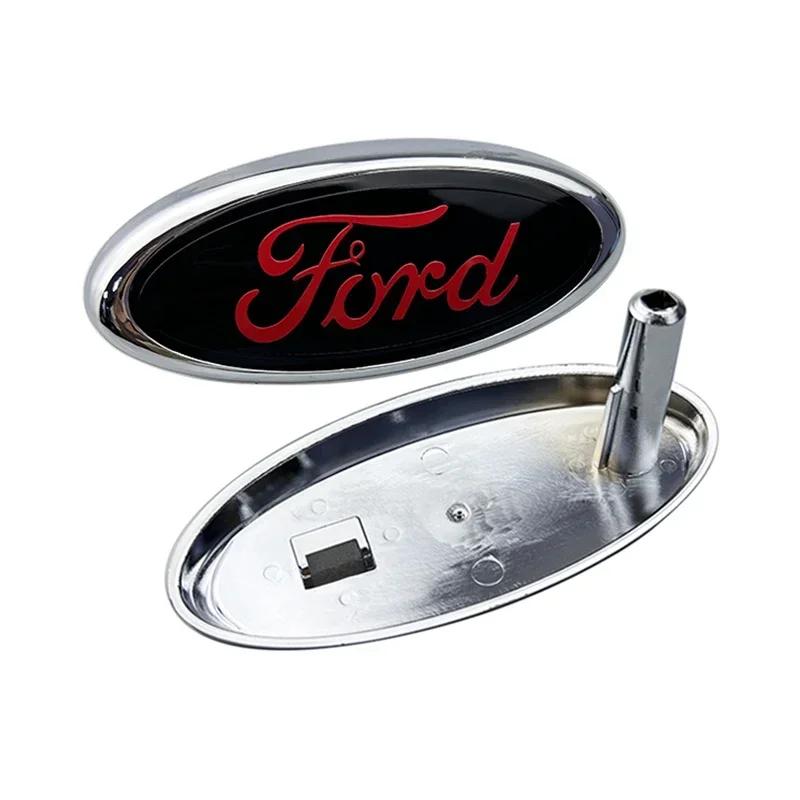 Autoaufkleber Ford Neu 2025 Heiß 14,5x6,5cm ABS Auto Frontemblem Abzeichen für Ford Focus 2 3 Mondeo Fiesta Ranger Mustang Kuga Explore