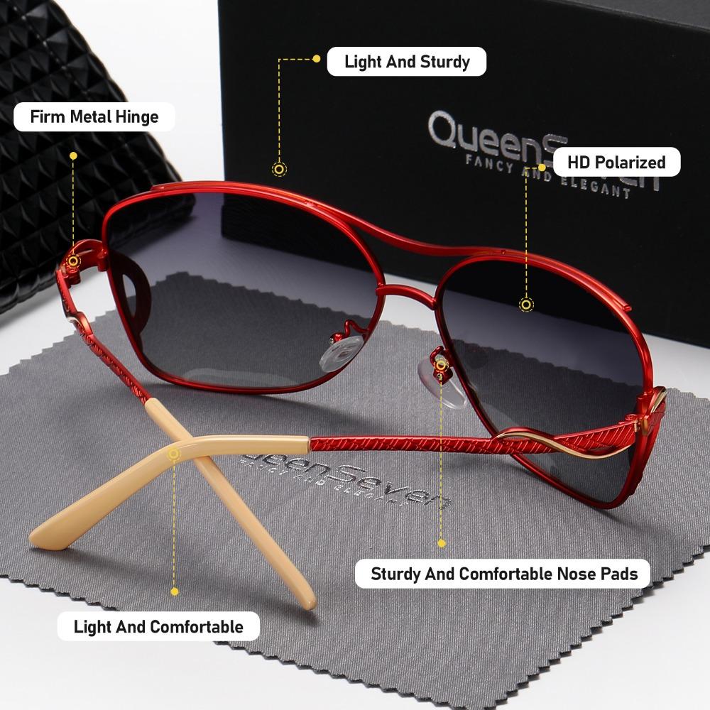QueenSeven Unisex Metal Polarized Toad Mirror Fashionable Outdoor Driving Sunglasses, UV400
