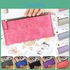 New Fashionable European American Simple Matte Long Wallet Women Thin Zip Wallet Student Clutch Card Holder