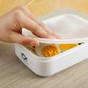 2pcs/White Rectangular Sealed Fresh-Keeping Box Refrigerator Food Storage Box