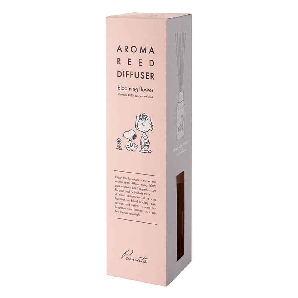 PEANUTS Snoopy Design Aroma Reed Floral 90ml Diffuser, Scent, (Room Fragrance, SNOOPY)