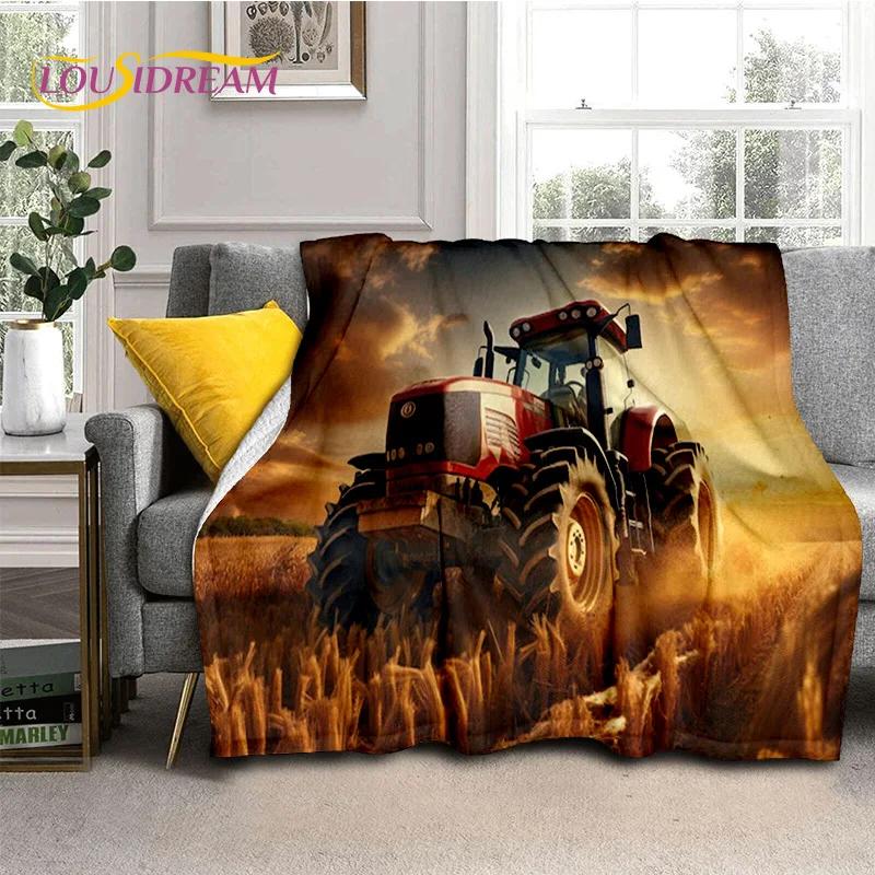 27 Style Truck Retro 3D Tractor Car Blanket,Soft Throw Blanket for Home Bedroom Bed Sofa Picnic Travel Office Cover Child Gift