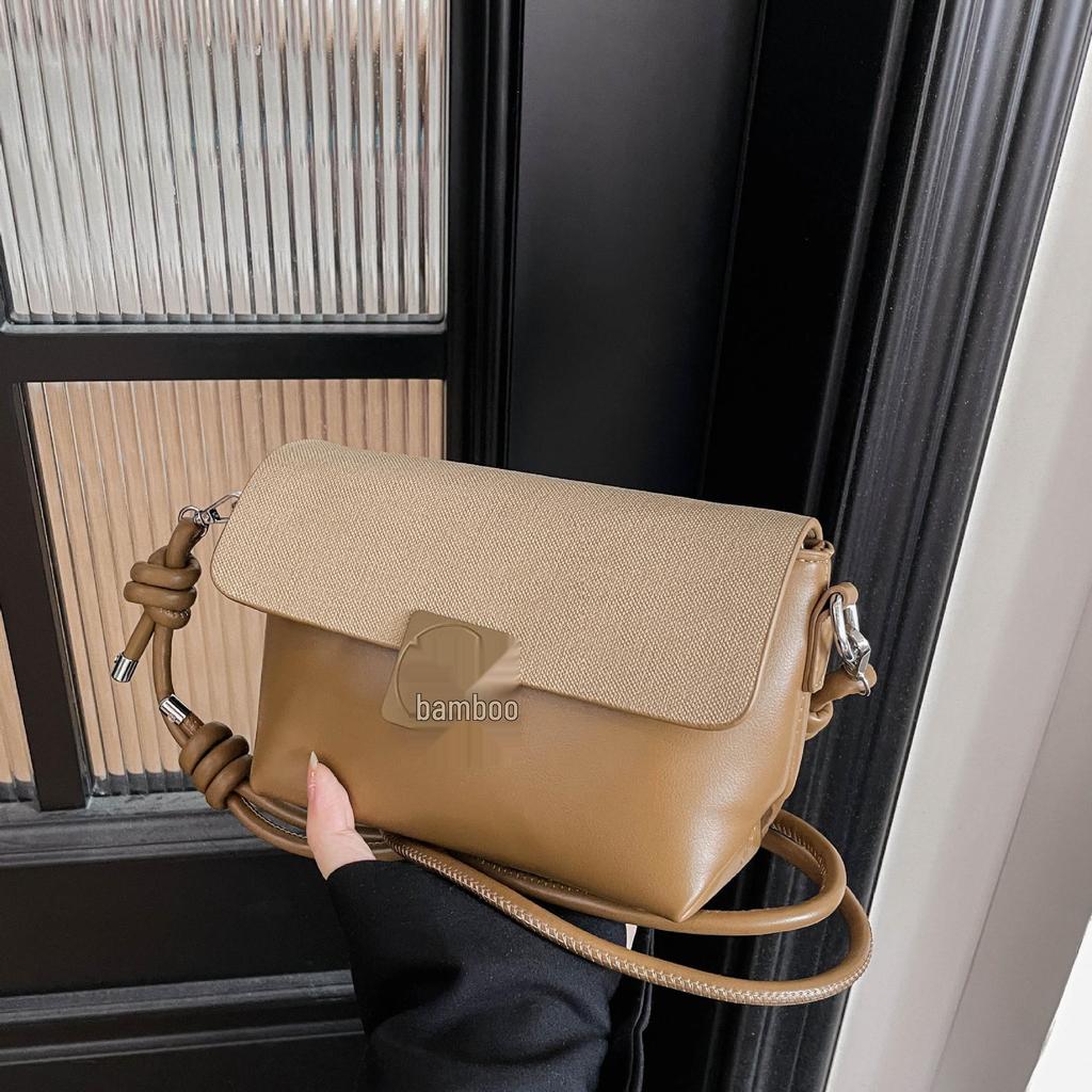 New 2026 Elegant Color Block Small Square Crossbody Handbag - Casual, Versatile, Single Shoulder Bag