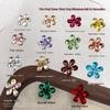 Peony Rhinestone Nail Art: Sparkling Crystal Five-Petal Flower Press-On Decorations