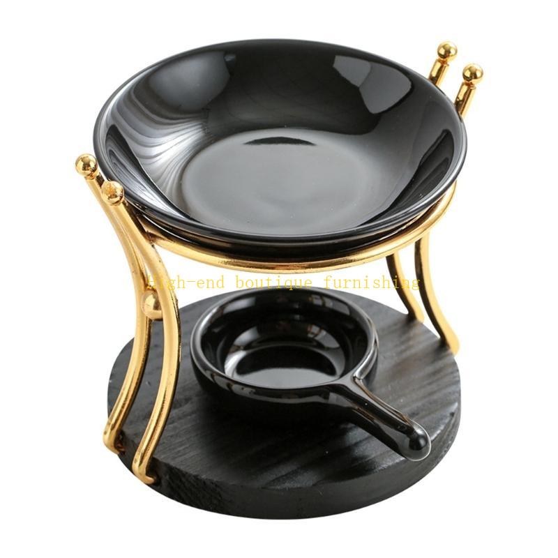  Metal Oil Burners Melt Ceramics Holder Aromas Oil Warmers Spa Room