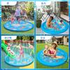 Large Fountain Mat, Water Play Mat, 170cm Diameter, Sea Creatures Design  10cm Water Depth Safe Design  3-Stage Water Volume Adjustment  Heat