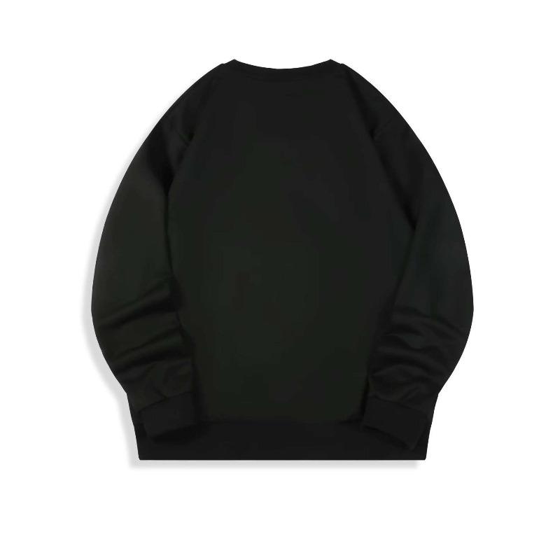 Men'S Autumn Winter Crew Neck Sweatshirt with Graffiti Art Style Pattern 100% Cotton Printed Long-Sleeve Crew Neck Pullover