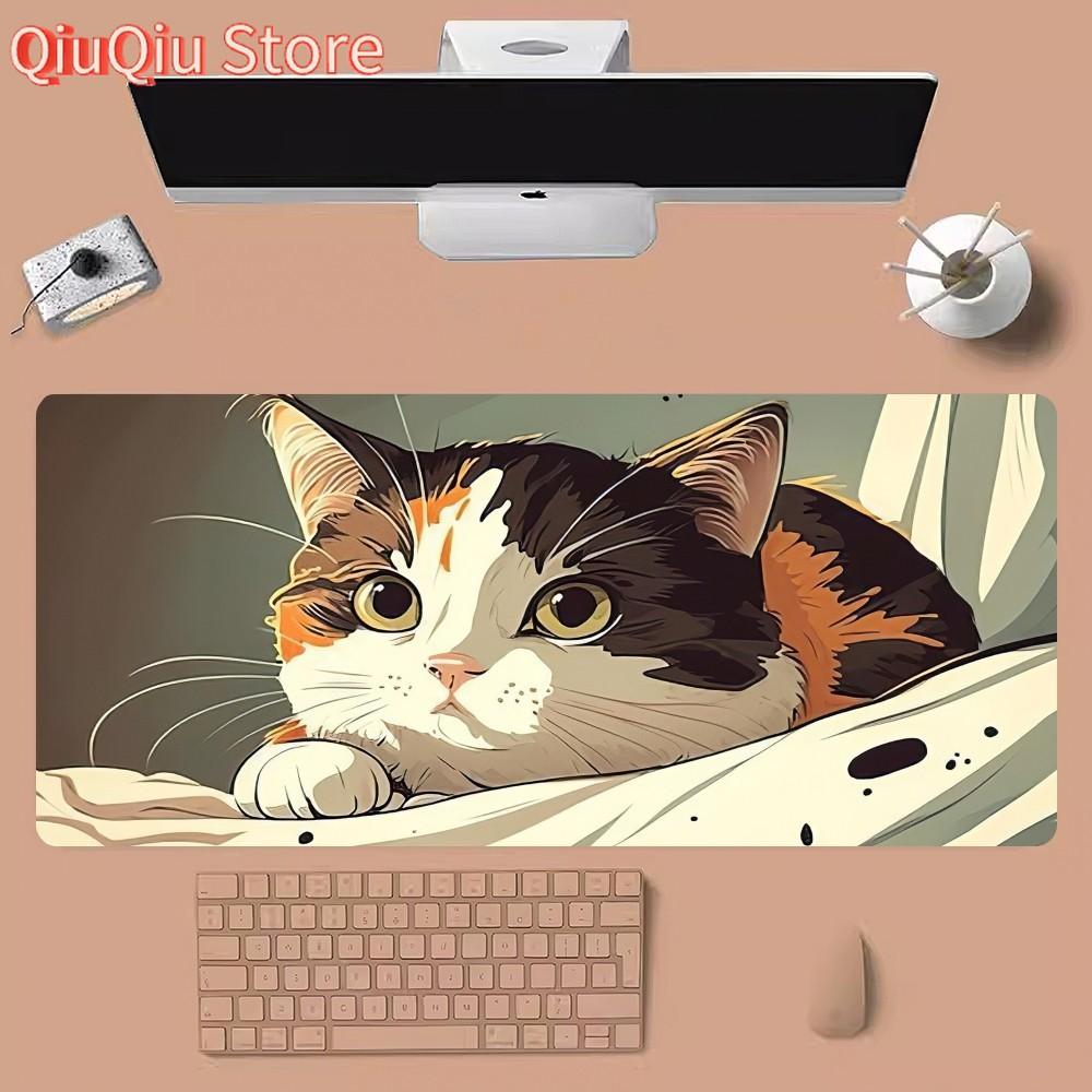 Cute Cat Mousepad Large Gaming Compute Gamer PC Keyboard Mouse Mat