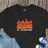 Flames Amp 39 Well That Escalated Quickly T Shirt Year Fire Vintage Washed Graphic Streetwear