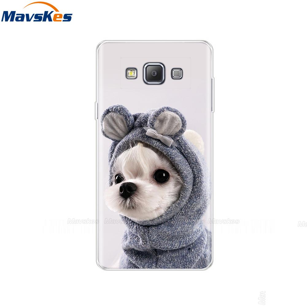 Silicon Phone Case For Samsung Galaxy A3 2015 Flower Cat A300 Soft TPU Back Cover For Samsung A3 2015 A300H A3000 SM-A300F pop