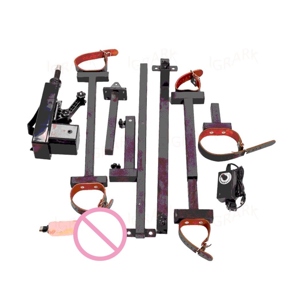 BDSM Bondage Kneeling Frame With Sex Machine Vibrators Handcuff Sex Toys for Women Men Couples Dog Training Adult Games