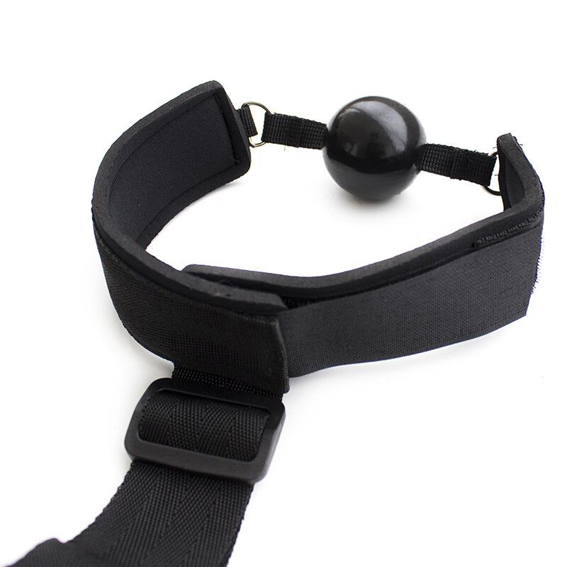 Bondage Set Restraint Adult Game Handcuff Neck Collar Wrist Mouth Gag Strap Fetish SM Sex Toys For Woman Couples Product