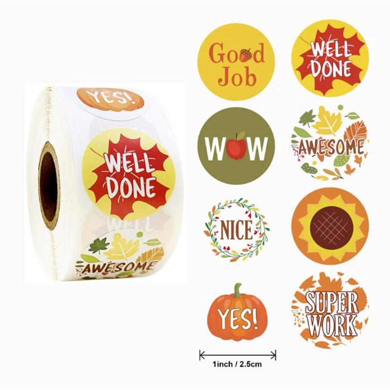 500sheets/roll Student Stationery Stickers Rolling Animal Roll Stickers Cute Sticker Kids DIY Gift Sealing Label Decoration TMZ